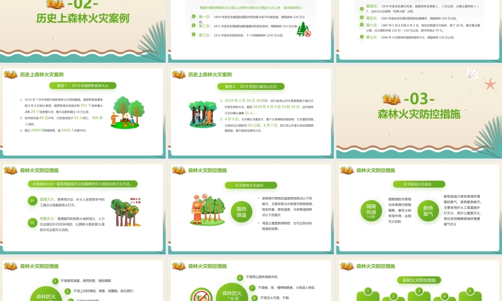小学六年级学习森林防火知识ppt(含内容）.pptx
