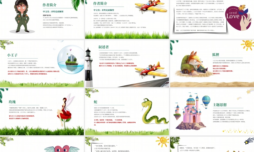 小王子名著导读读后感PPT模板.pptx
