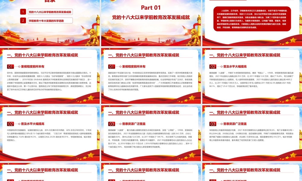 《党的十八大以来学前教育改革发展成效》全文解读PPT课件.pptx
