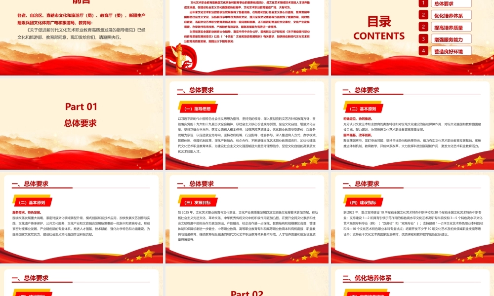 2022年《关于促进新时代文化艺术职业教育高质量发展的指导意见》微党课PPT课件.pptx