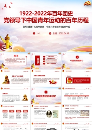 最新党领导下的中国青年运动史团课PPT.pptx