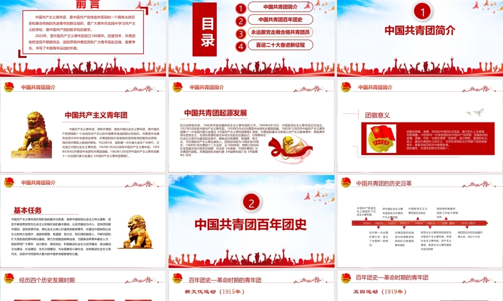 党领导下的中国青年运动史团课重点PPT.pptx