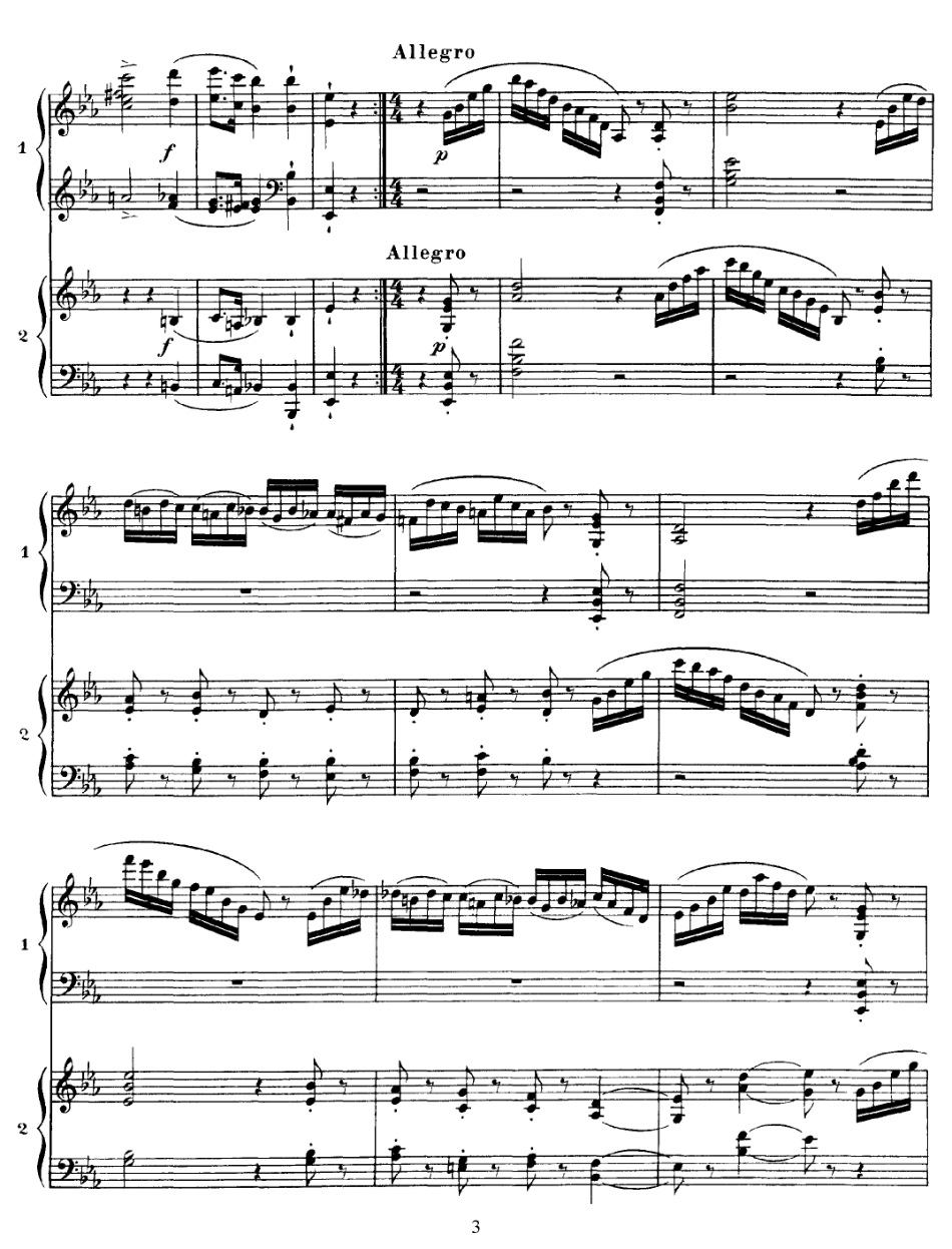 四手联弹 贝多芬主题变奏曲 Variations on a Theme by Beethoven, Op 35 (2 Piano).pdf_第3页