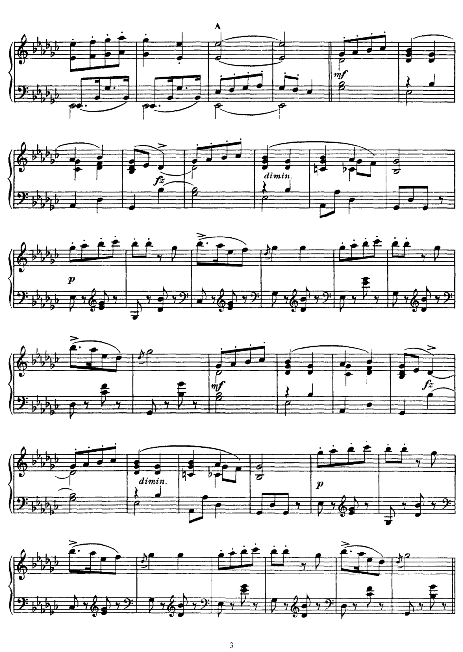 幽默曲集 8 Humoresques, Op 101.pdf_第3页