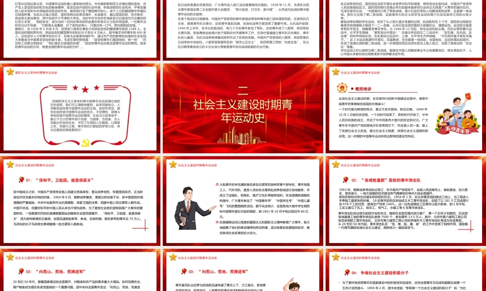 庆祝中国共青团建团100周年专题团课ppt课件：中国青年运动史PPT.pptx