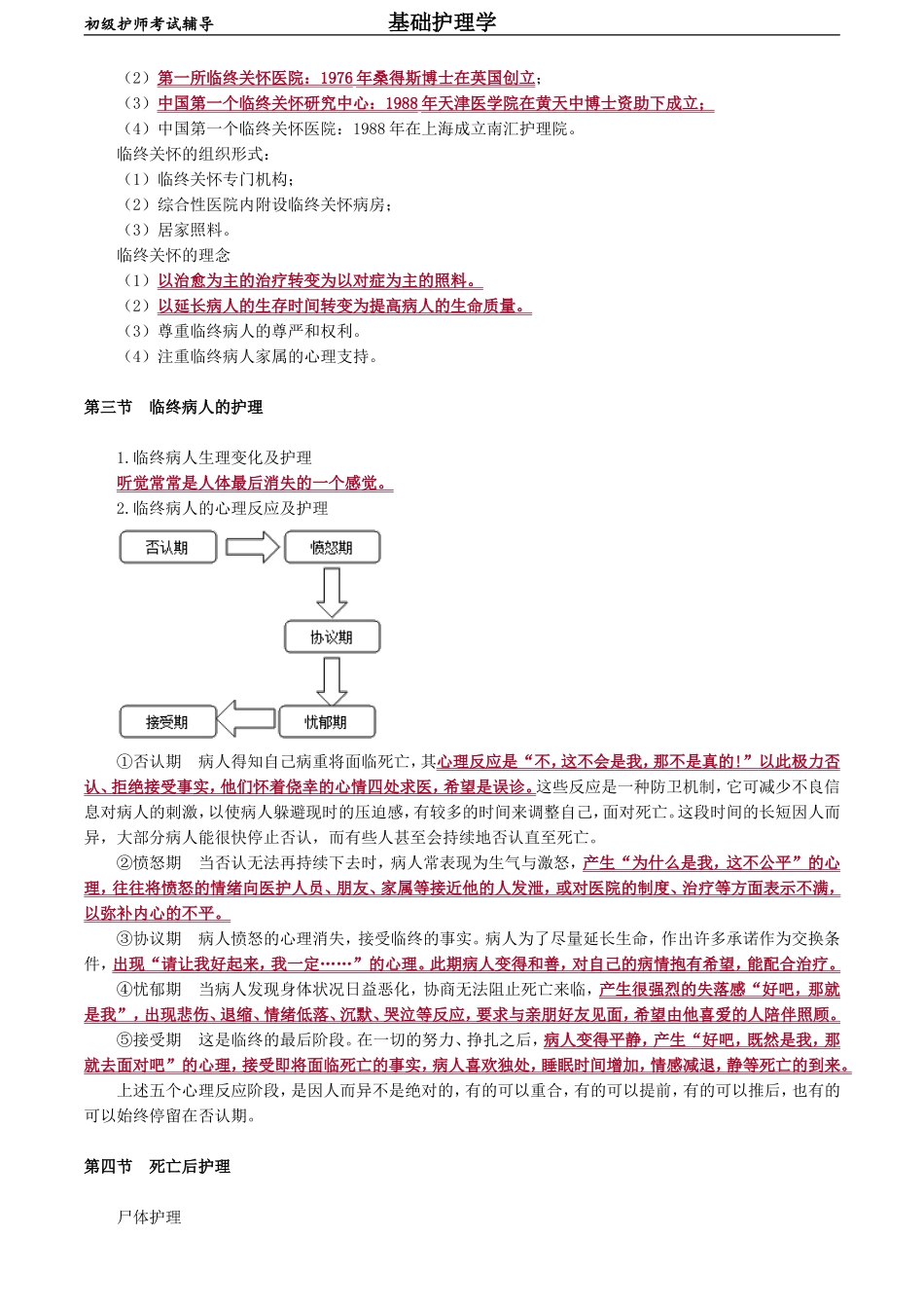 初级护师-基础护理学 第十八章　临终护理.doc_第2页