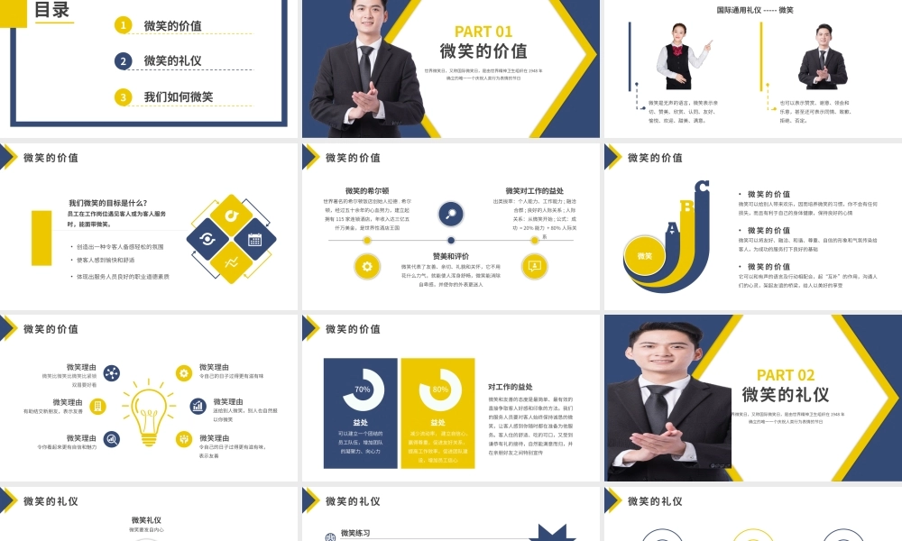 世界微笑日-客户服务礼仪培训PPT课件（带内容）.pptx