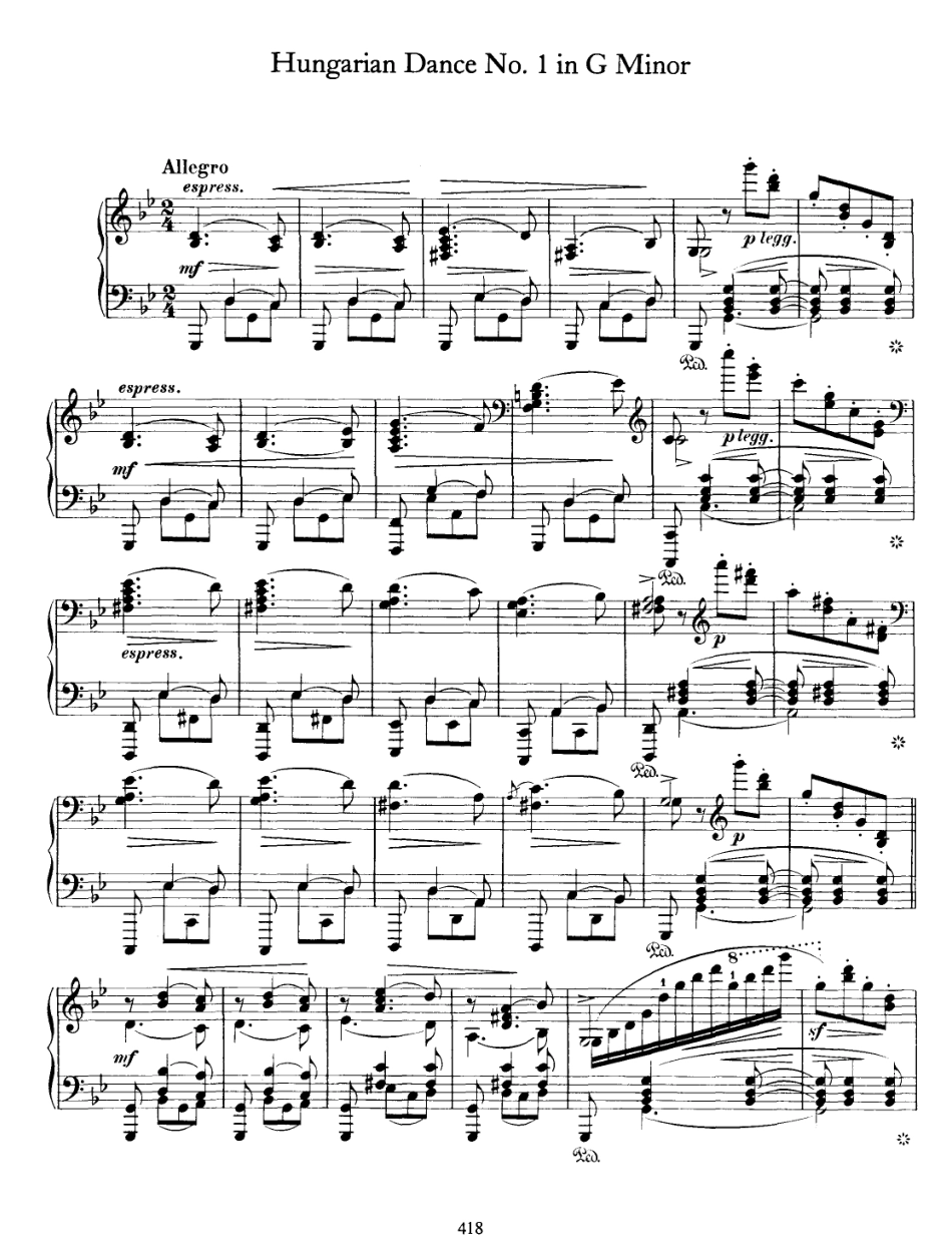 十首匈牙利舞曲(第五首你们最喜欢).pdf_第1页