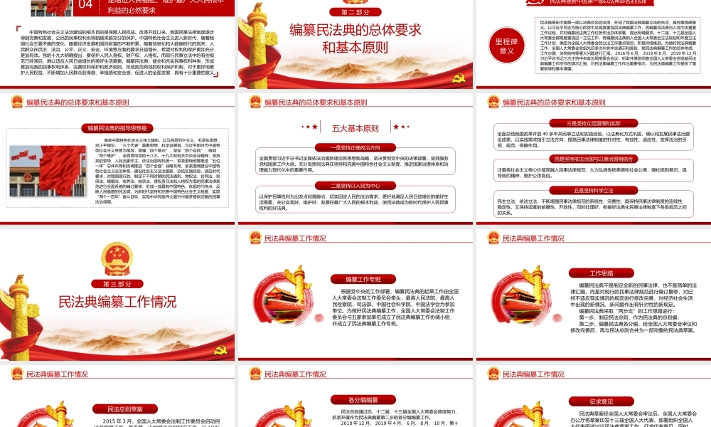 新版民法典草案学习解读培训课件PPT.pptx