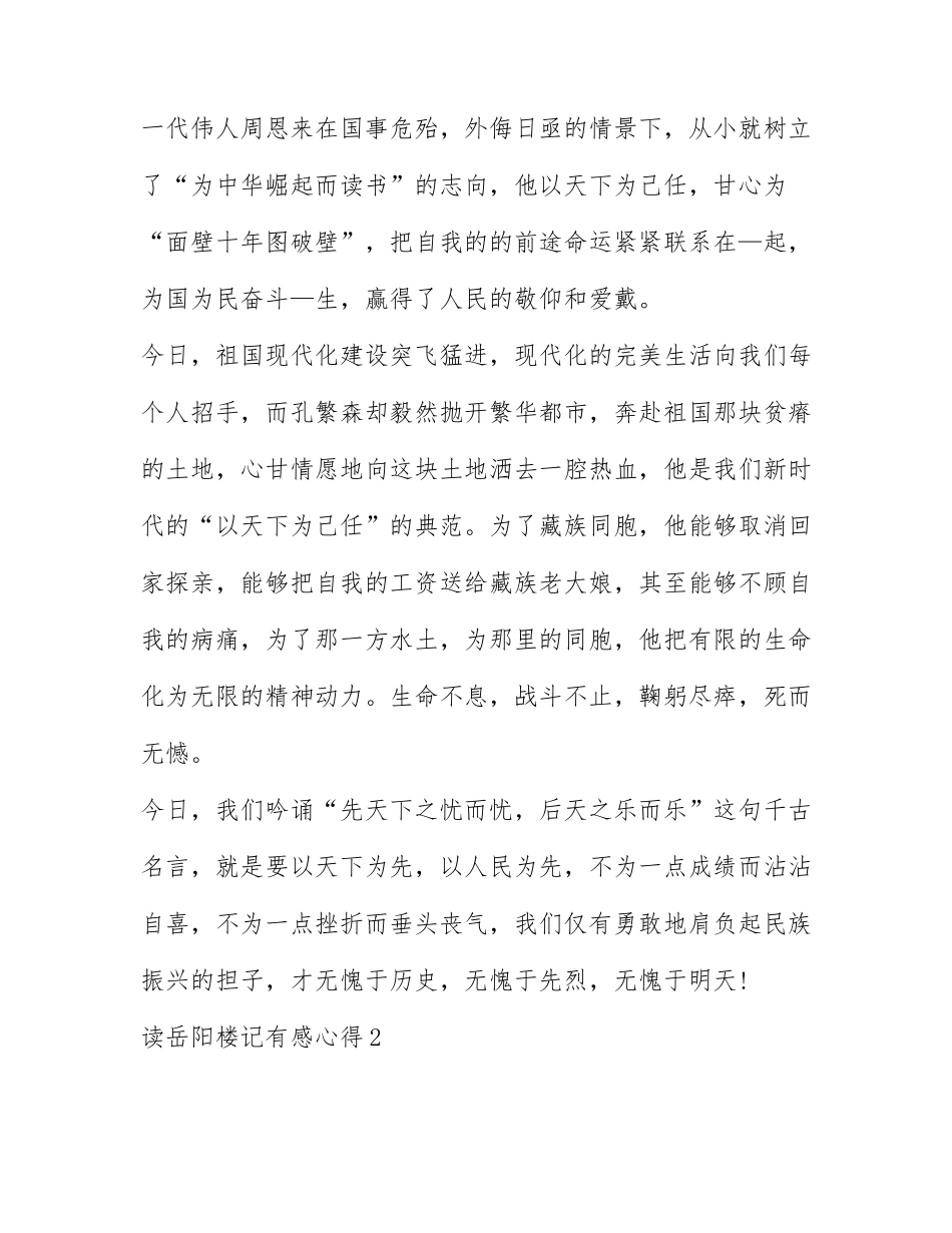 读岳阳楼记有感心得范文.docx_第2页