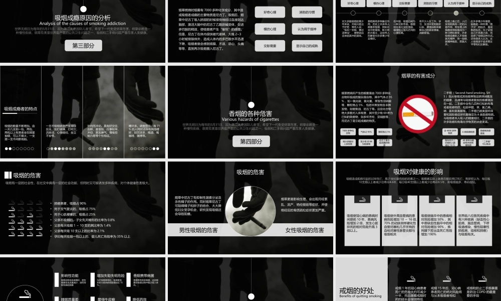 世界无烟日禁言戒烟宣传PPT课件（带内容）.ppt
