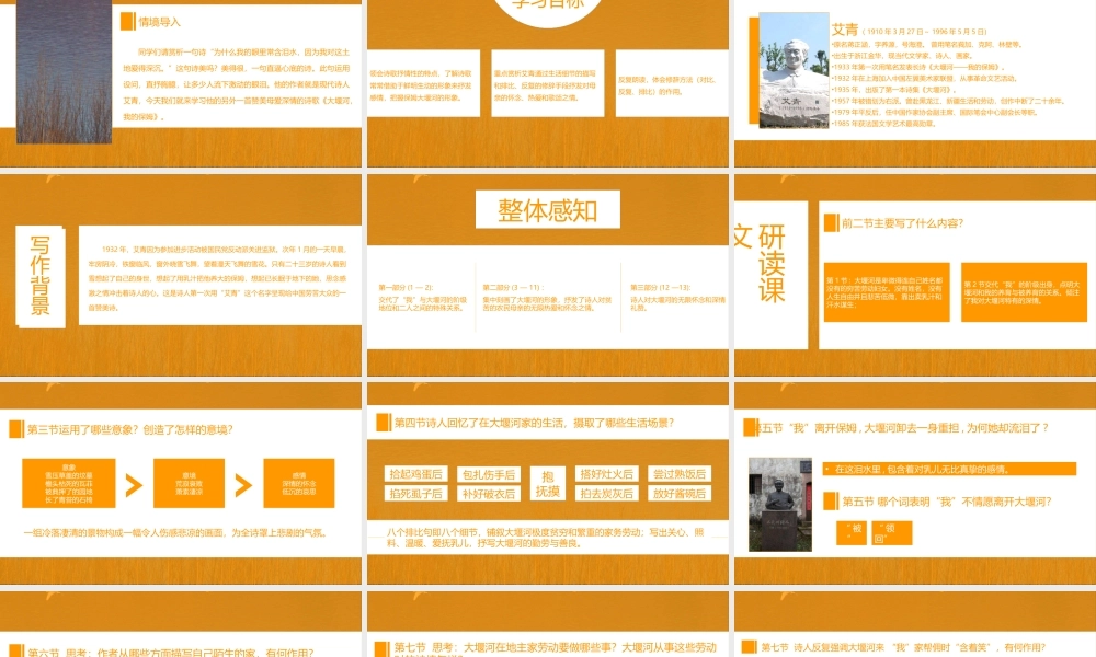 高中语文人教版高一必修大堰河我的保姆PPT课件（带内容）.ppt