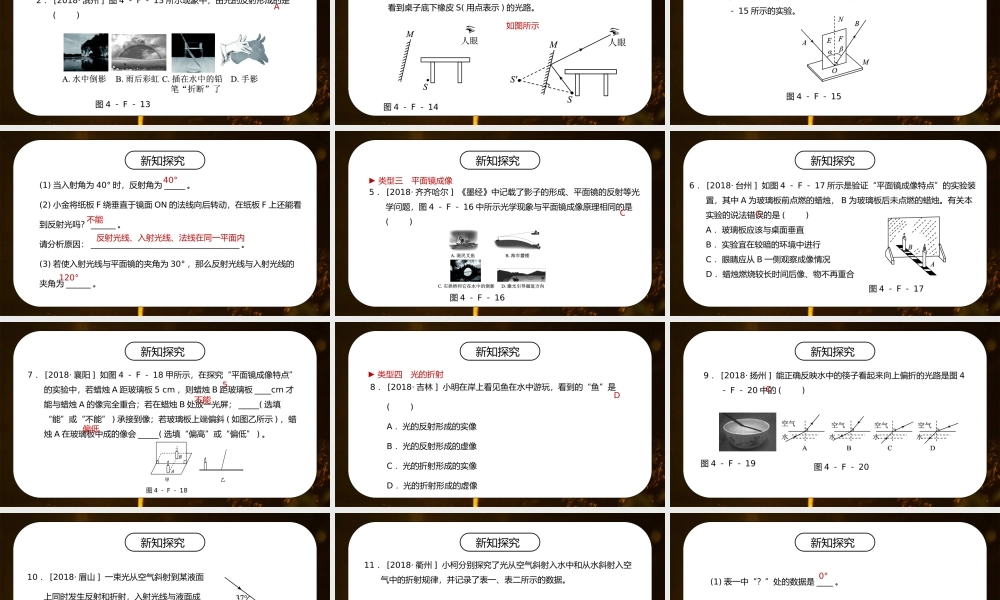 人教版八年级上册物理第四单元《光现象-章末复习2》PPT课件.pptx