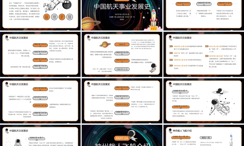 卡通风中国航天日历史介绍PPT.pptx