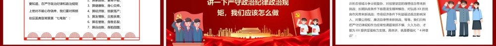 在严守纪律规矩上当模范做表率PPT模板.pptx