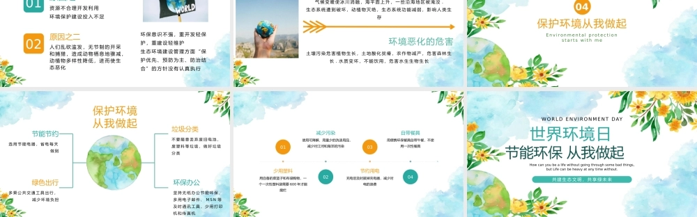 保护环境主题教育PPT模板(含具体内容).pptx