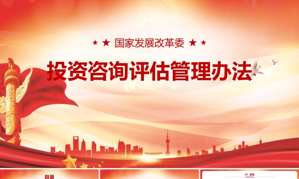 《国家发展改革委投资咨询评估管理办法》党课PPT.pptx