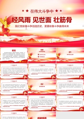 2022弘扬《在伟大斗争中经风雨 见世面 壮筋骨》PPT课件.pptx