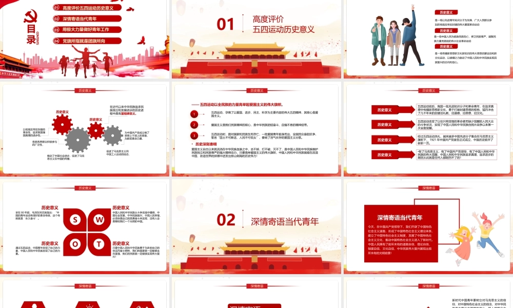 讲解《弘扬五四精神创造青春辉煌》PPT.pptx