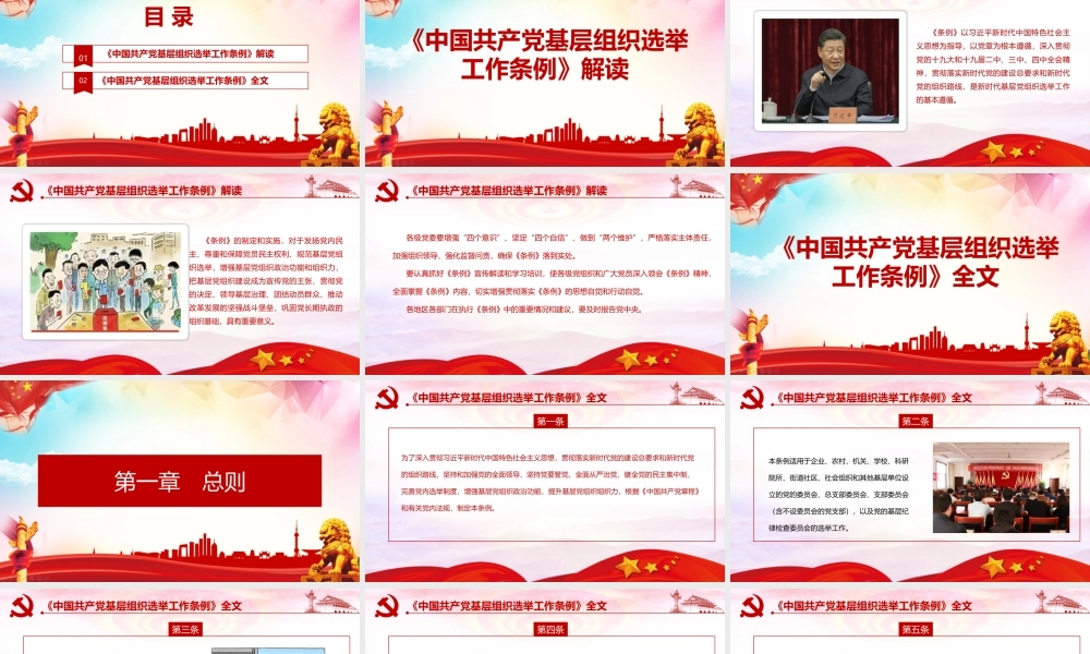 《中国共产党基层组织选举工作条例》宣讲解读PPT.pptx