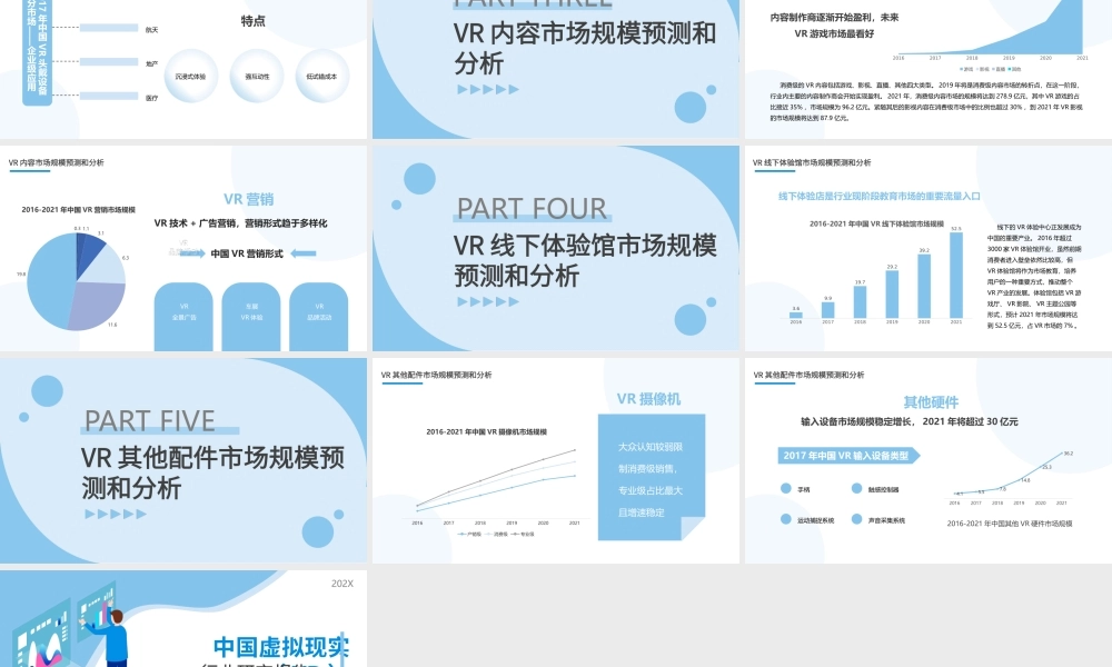 蓝色简约风VR行业数据分析PPT模版.pptx