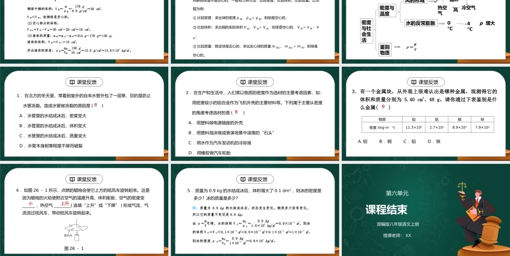 人教版八年级上册物理第六单元《质量与密度-密度与社会生活》PPT课件.pptx