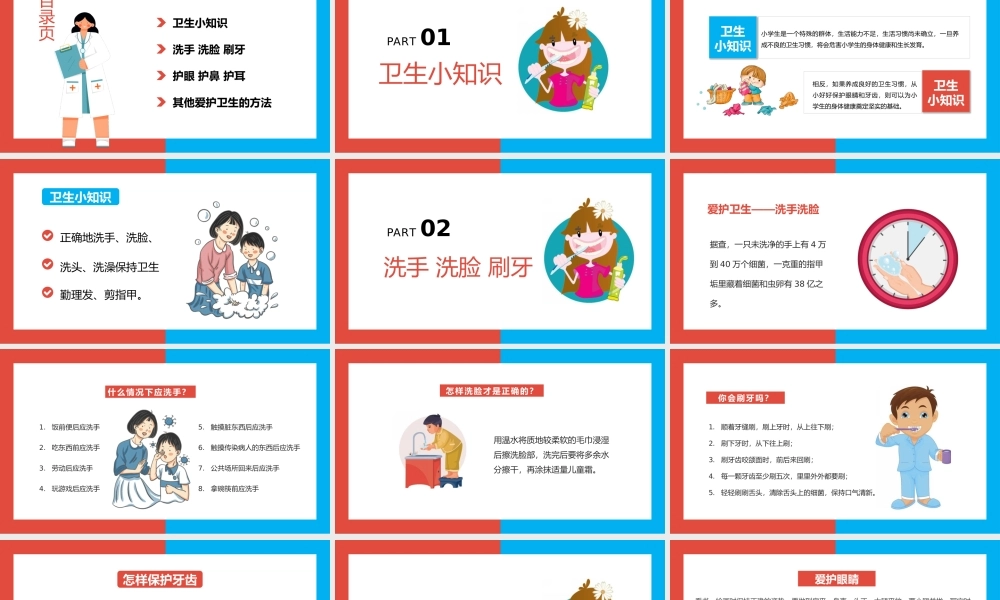 幼儿养成良好的个人卫生习惯主题教育PPT模板(含具体内容).pptx