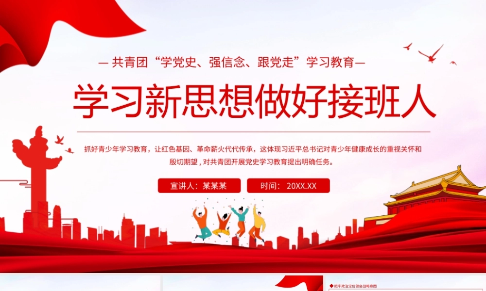 共青团学党史强信念跟党走学习教育学习新思想做好接班人动态PPT.pptx