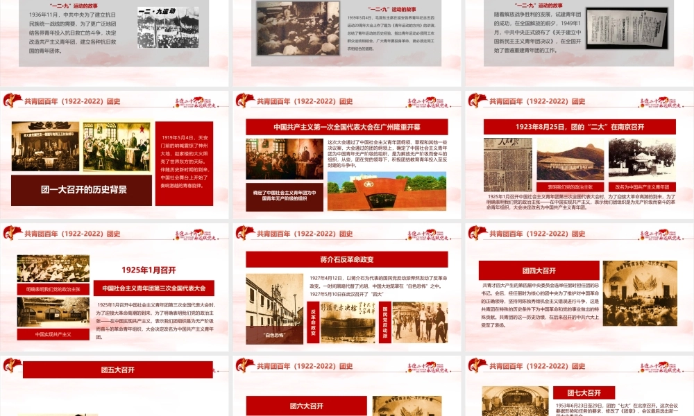 永远跟党走—党领导下中国青年运动的百年历程青年运动史全文PPT.pptx