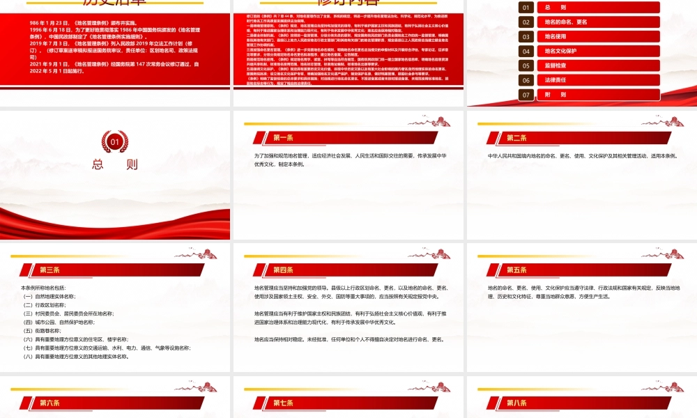 2022《地名管理条例（2022修订）》PPT课件（带内容）.ppt
