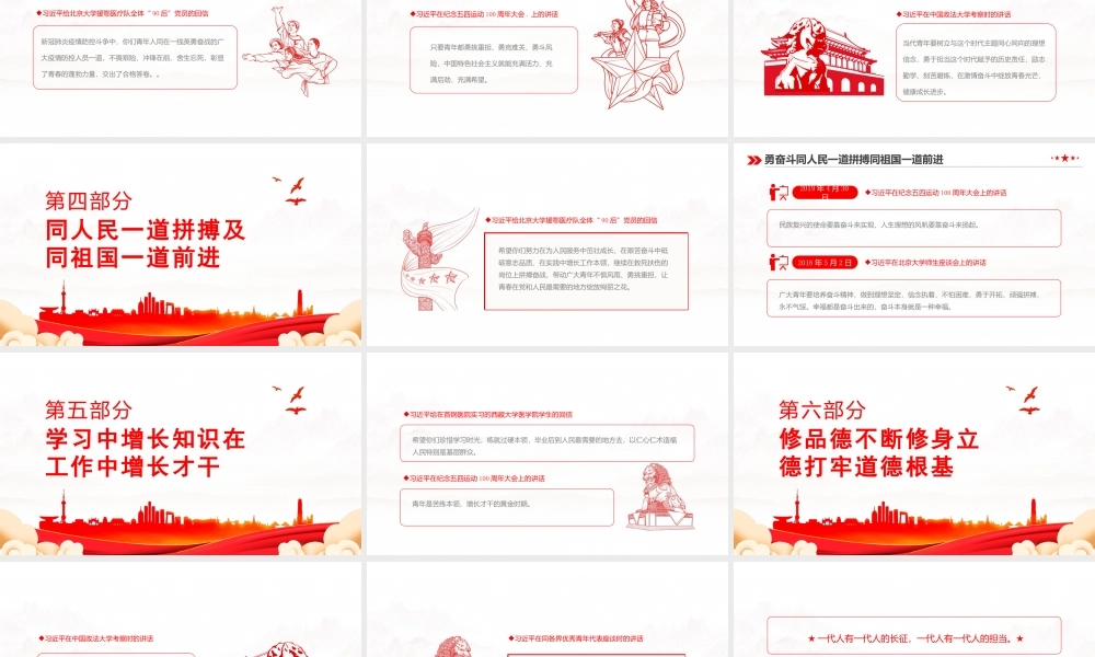 重温“五四百年”青春寄语-蓬勃青春力量绽放时代芳华PPT课件（带内容）.pptx