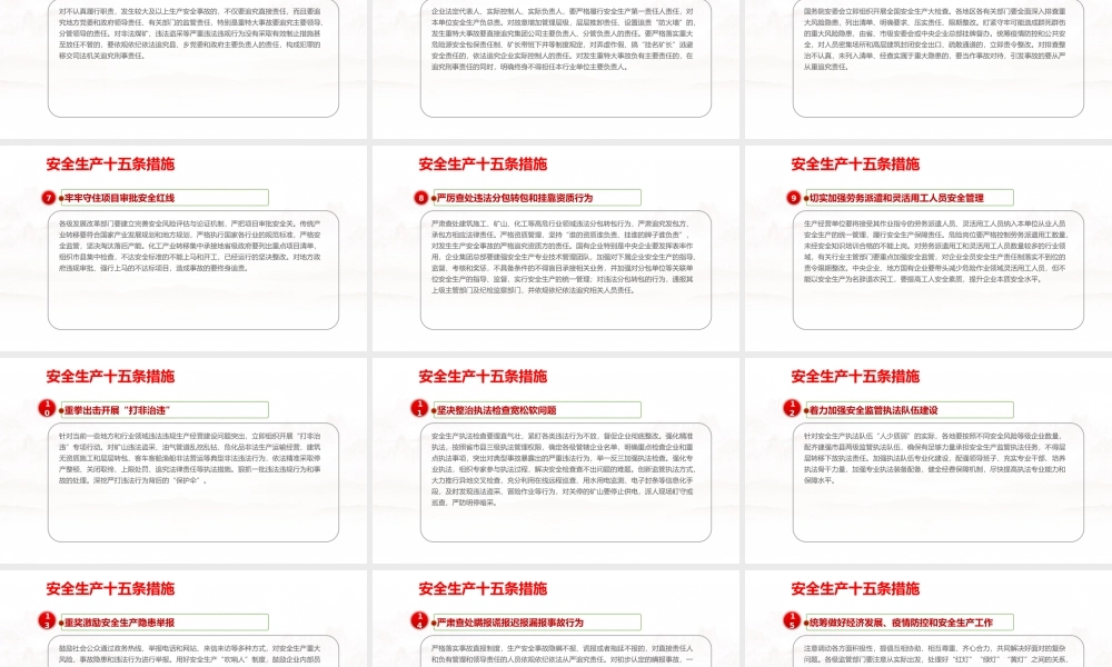 2022年全国安全生产月-遵守安全生产法当好第一责任人-安全生产十五条措施PPT课件（带内容）.pptx