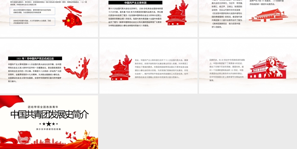 中国共青团发展史简介-团结带领全国各族青年PPT课件（带内容）.pptx