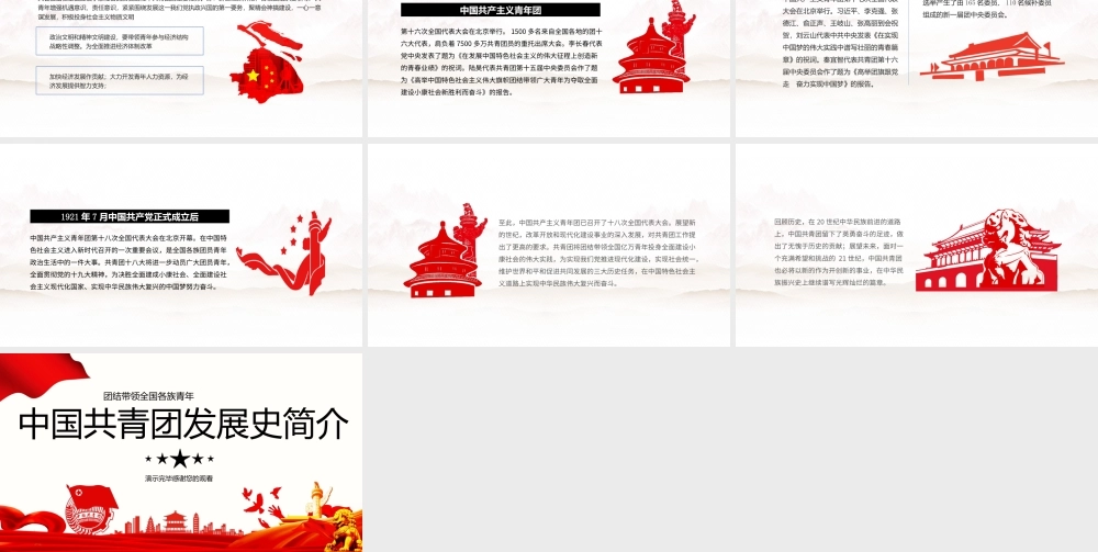 中国共青团发展史简介-团结带领全国各族青年PPT课件（带内容）.ppt