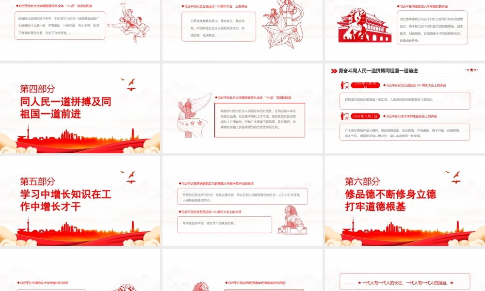 重温“五四百年”青春寄语-蓬勃青春力量绽放时代芳华PPT课件（带内容）.ppt