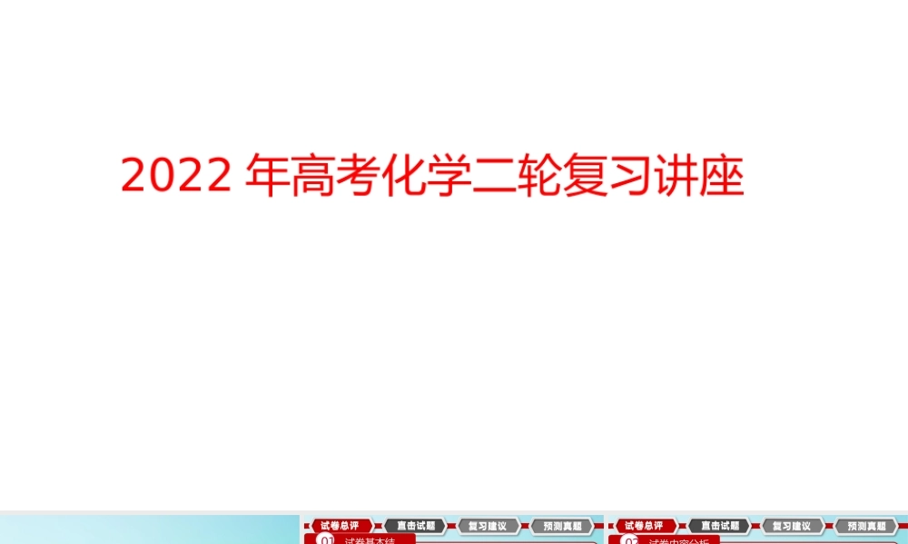 2022年高考化学二轮复习讲座.pptx