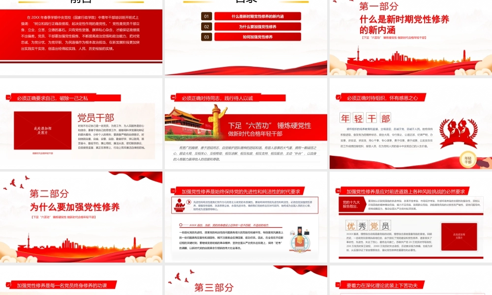 下足“六苦功”锤炼硬党性做新时代合格年轻干部PPT课件（带内容）.pptx