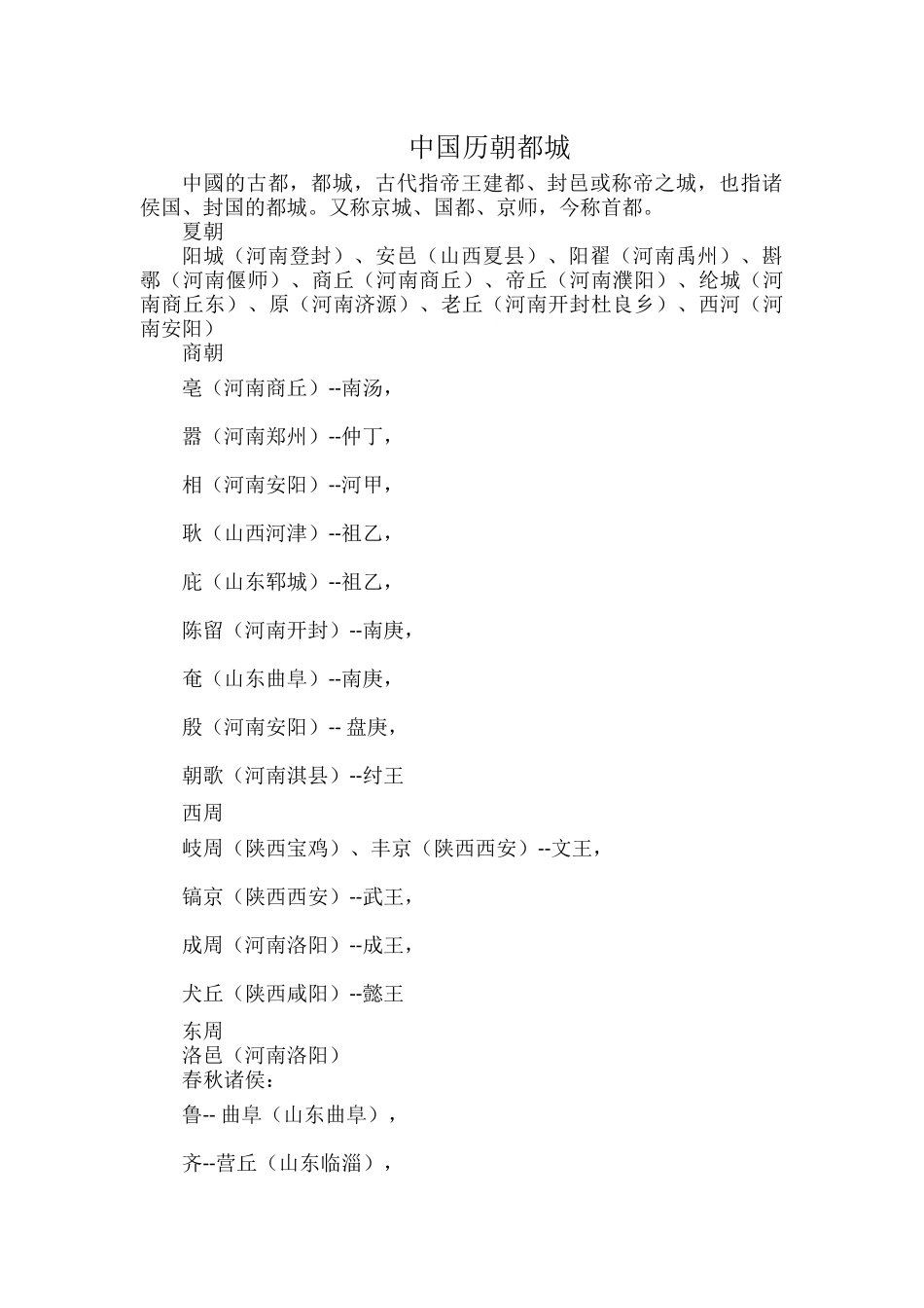 中国历朝都城.docx_第1页