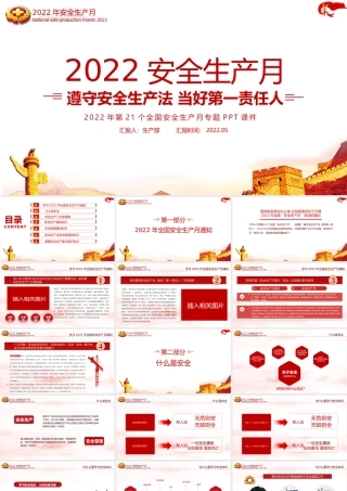 2022年安全生产月《遵守安全生产法当好第一责任人》专题课件PPT.pptx