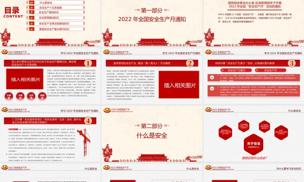 遵守安全生产法当好第一责任人2022年安全生产月重点内容PPT.pptx