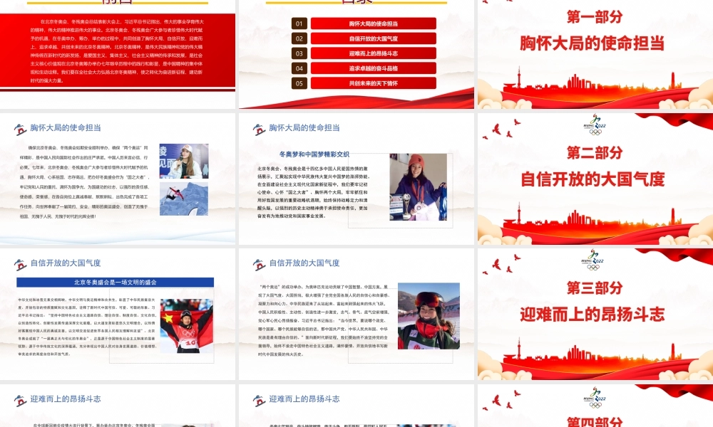 中国精神系列学习-北京冬奥精神是中国精神的集中体现和生动诠释PPT课件（带内容）.ppt