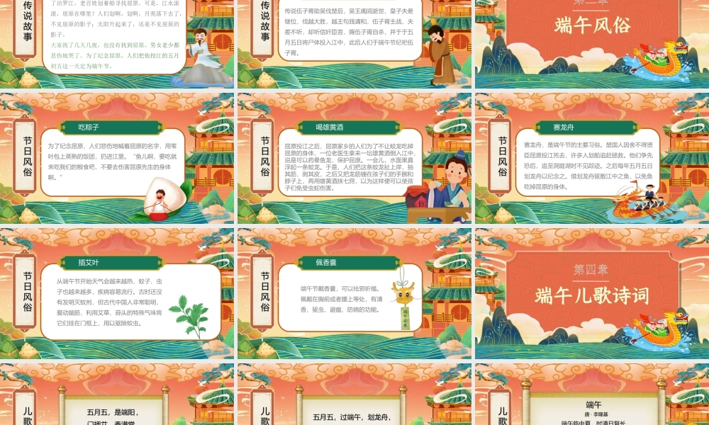 幼儿园端午节介绍端午节知识培训PPT课件（带内容）.ppt