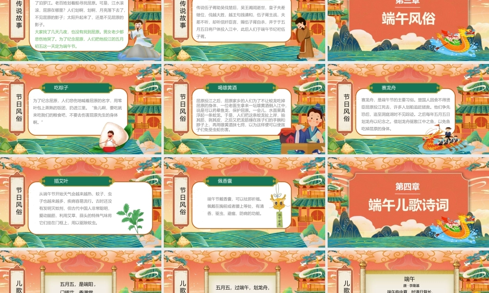 幼儿园端午节介绍端午节知识培训PPT课件（带内容）.pptx