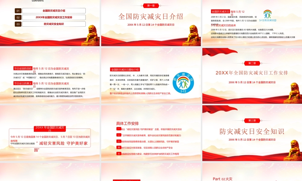 2022全国防灾减灾日-减轻灾害风险守护美好家园主题防灾减灾日专题PPT课件（带内容）.ppt