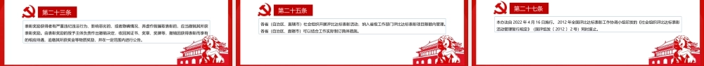 红色大气《社会组织评比达标表彰活动管理办法》全文学习PPT课件（带内容）.pptx
