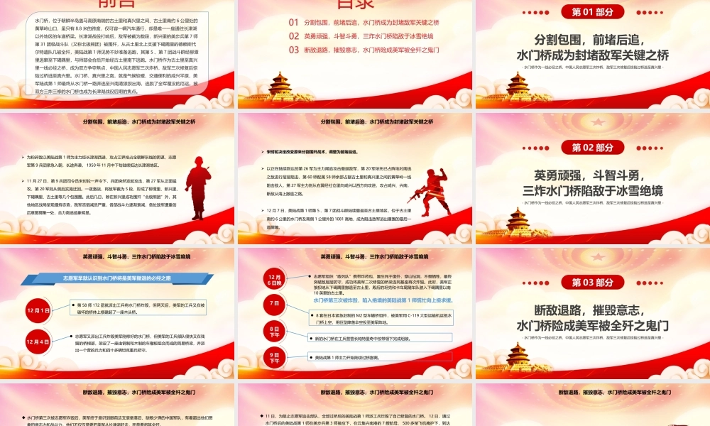 发扬长津湖战役精神奋力攻坚突破PPT长津湖水门桥战役介绍PPT课件（带内容）.ppt