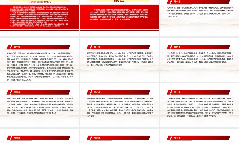 2022《加力帮扶中小微企业纾困解难若干措施》全文学习PPT课件（带内容）.ppt