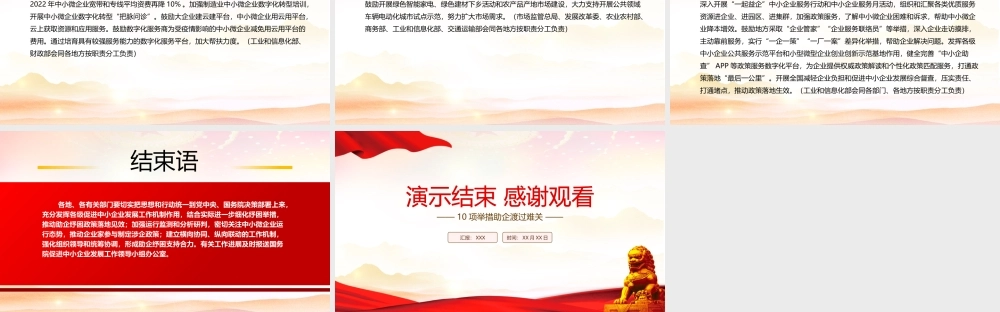 深入学习2022《加力帮扶中小微企业纾困解难若干措施》全文10项举措助企渡过难关PPT课件（带内容）.pptx