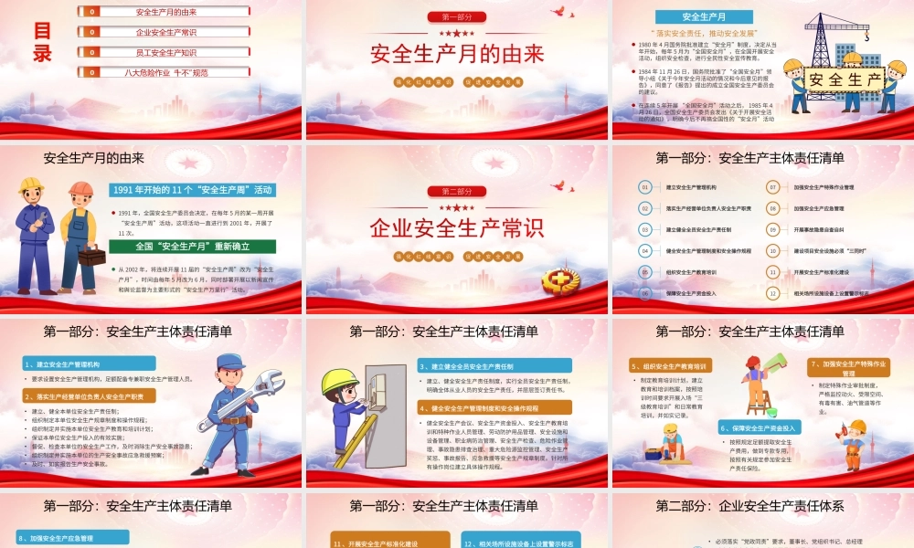 2022安全生产月PPT落实安全责任推动安全发展主题培训PPT课件（带内容）.ppt