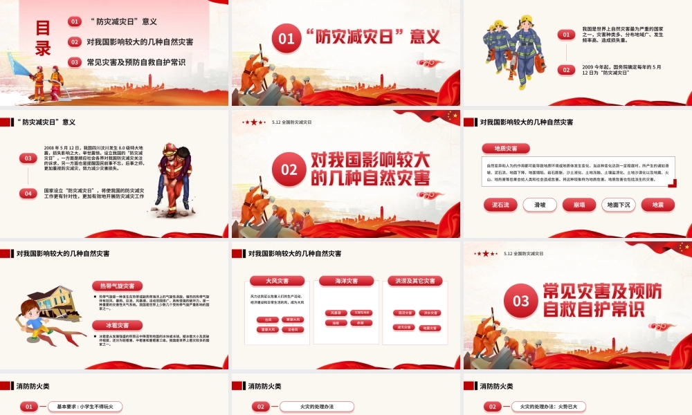 512防震减灾日PPT强化灾害风险防范减轻身边的灾害风险PPT课件（带内容）.ppt